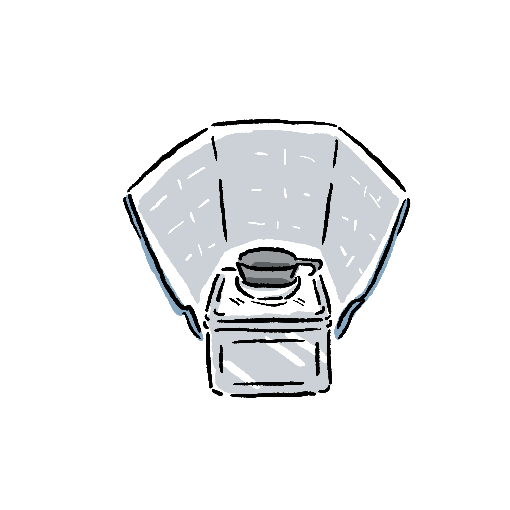 ソーラークッカー本体のイラスト